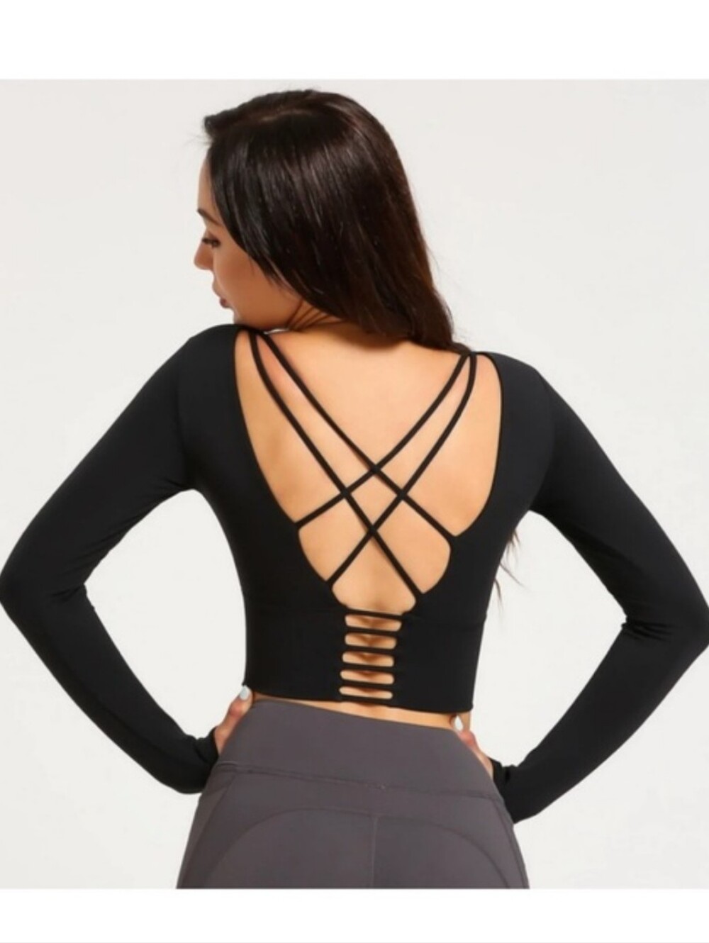 Astoria Activewear Seamless Sculpt Long Sleeve Crop Top Size Medium NWT